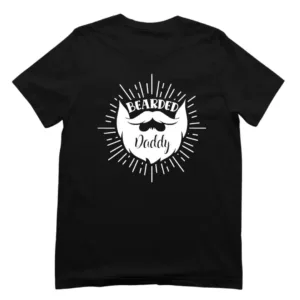 Bearded Daddy T-shirt  – stoer shirt voor bebaarde vaders, 100% katoen