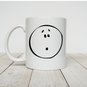 Bedrukte mok Ohh jee smiley