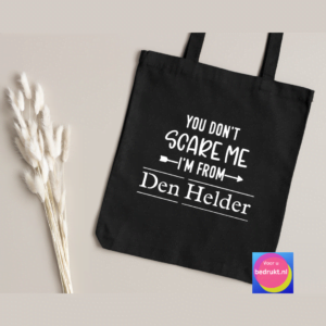 Katoenen tas met tekst -You-don't-scare-me