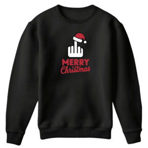 Kersttrui Merry Christmas middelvinger