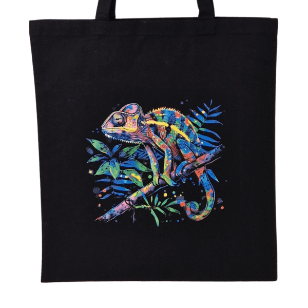 Katoenen tas met opdruk 'Kameleon' - Afbeelding 2